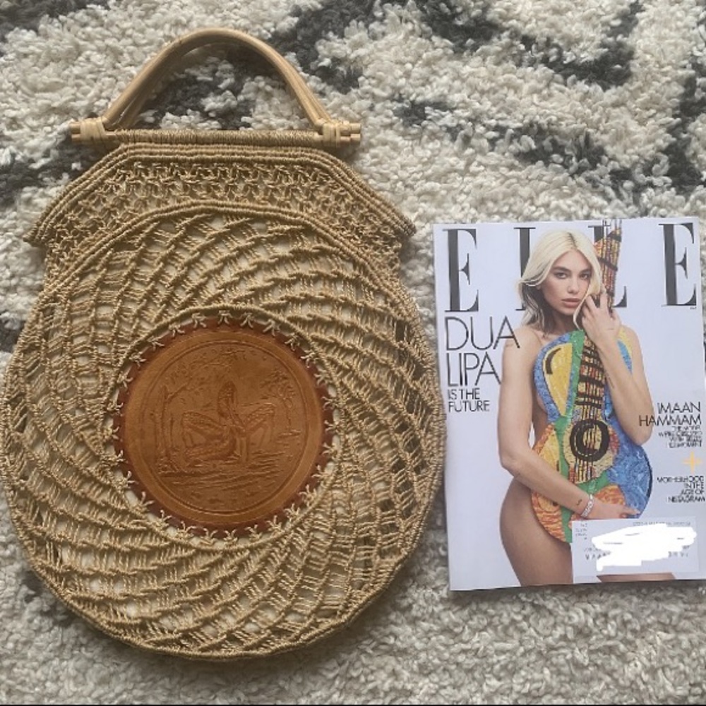 Vintage Woven Hemp Leather Tote - Picture 2 of 9